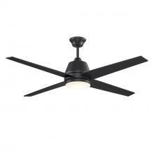 Trans Globe F-1026 BK - 52" LED FAN-4 BLADE-BK-1/2" ROD
